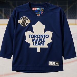 Vintage Toronto Maple Leafs Blue Hockey Jersey